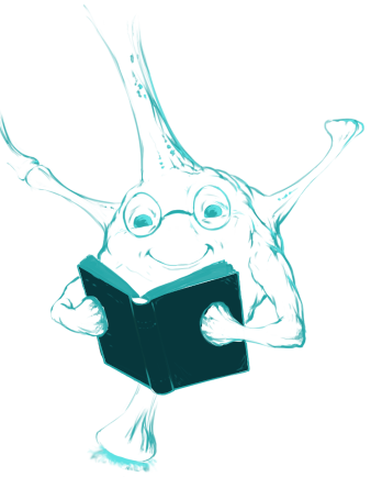 Neuron with a book